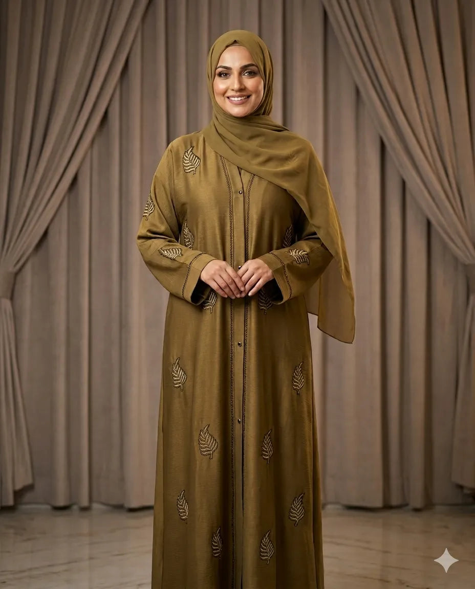 The Golden Leaf Abaya