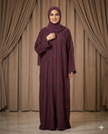 The Burgundy Bloom Abaya