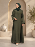 Elegent nida 3 botton frount closed abaya