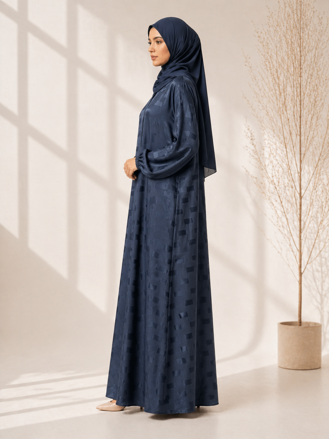 Elegant Zoom Front Open Abaya