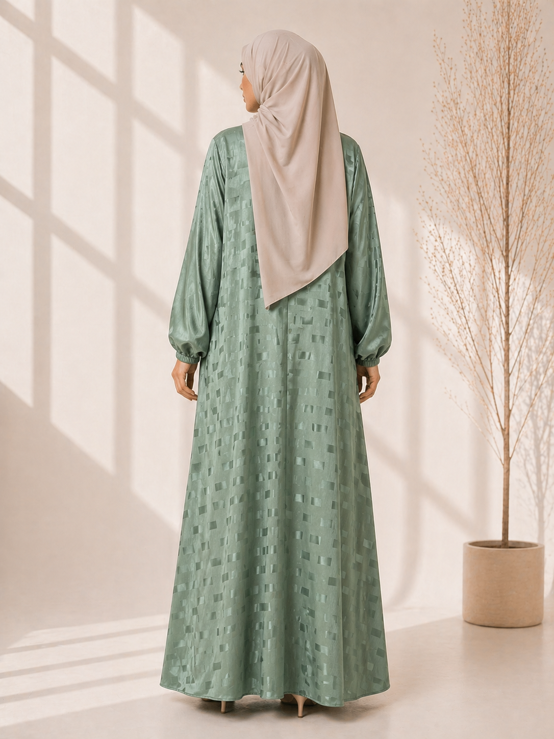 Elegant Zoom Front Open Abaya
