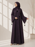 Elegant Zoom Tussle Abaya