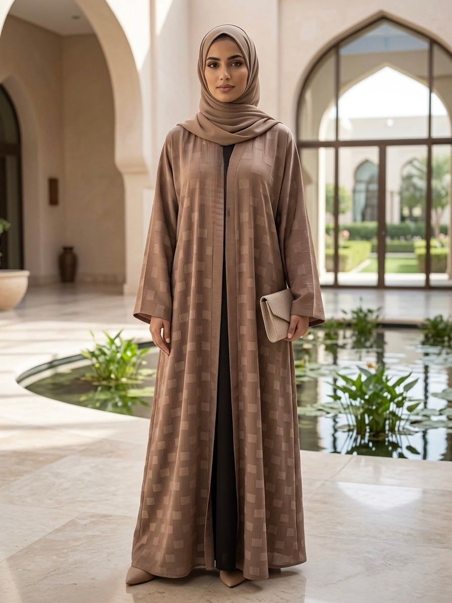 Elegant Zoom Front Open Abaya