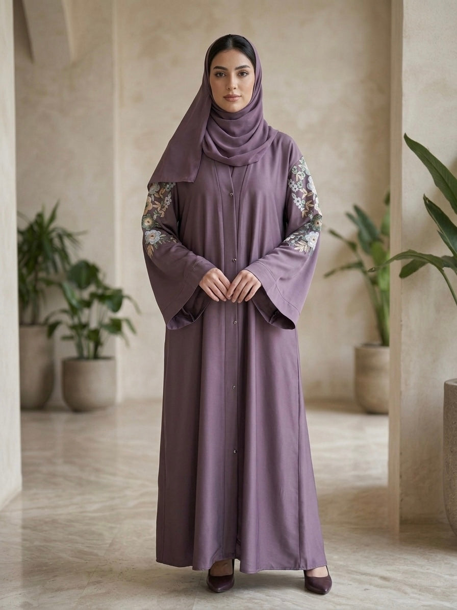 The Petal-Grace Open Abaya