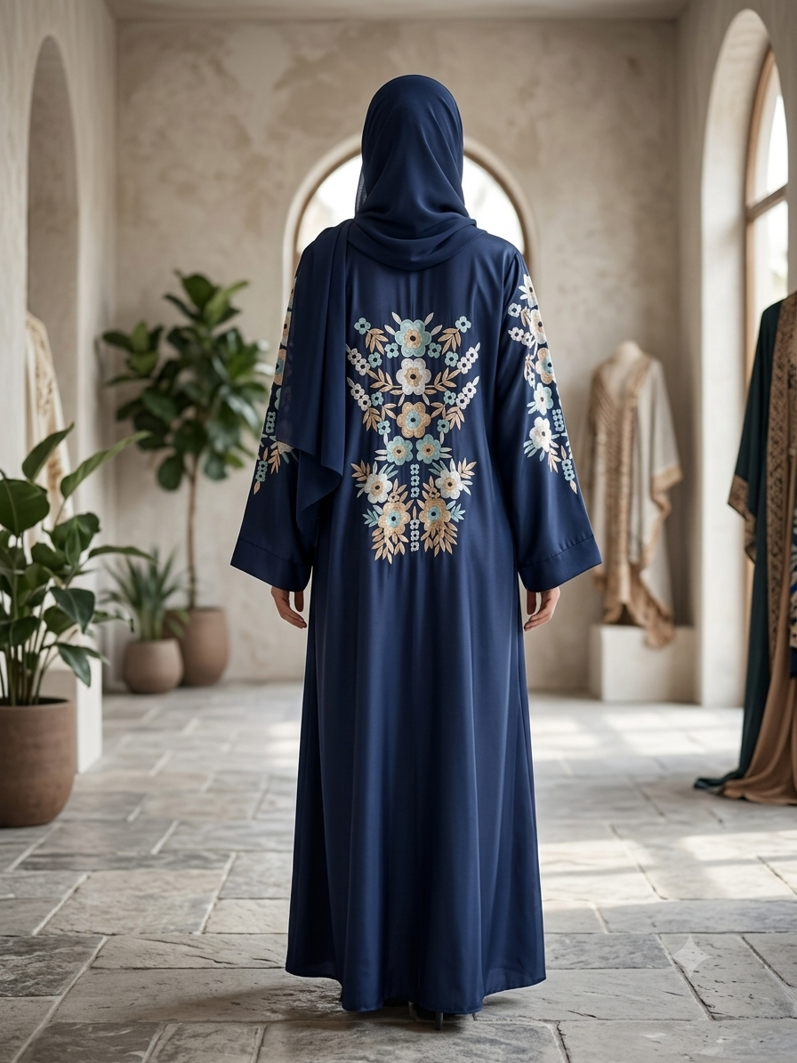 The Petal-Grace Open Abaya