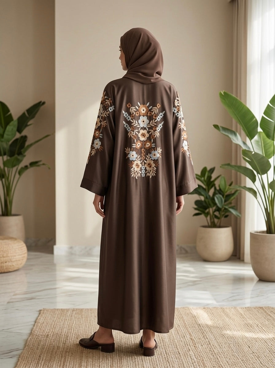 The Petal-Grace Open Abaya