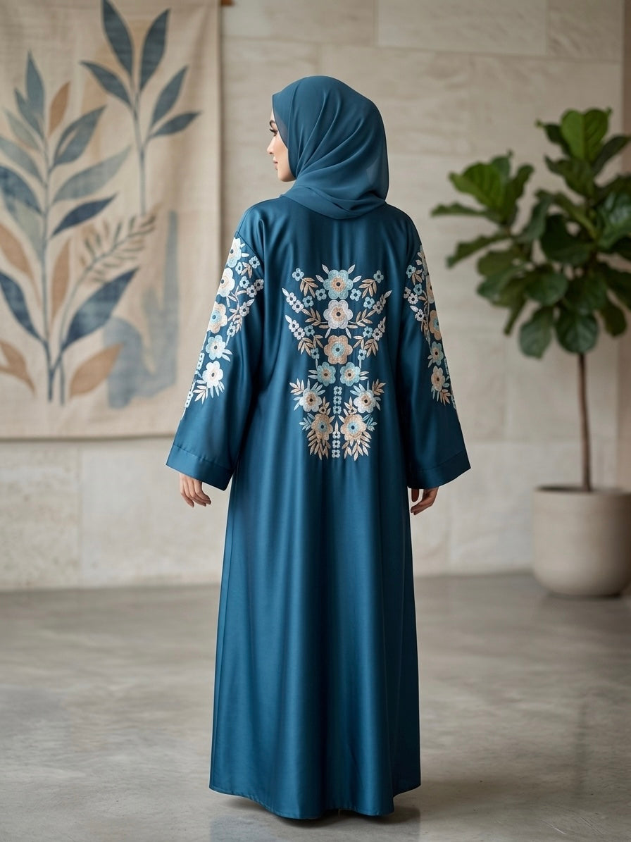 The Petal-Grace Open Abaya