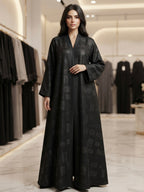 Jacquard pattern abaya