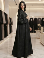 Jacquard pattern abaya