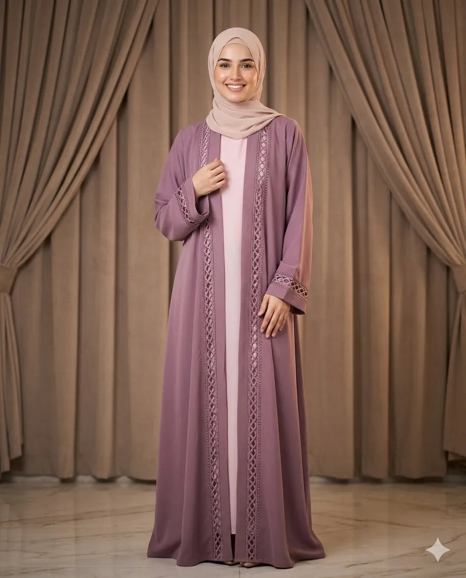 The Lavender Dream Double Abaya